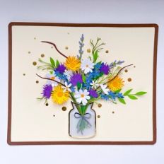 Postcard with flowers
