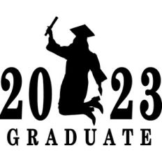 2023 Graduate Jumping Silhouette