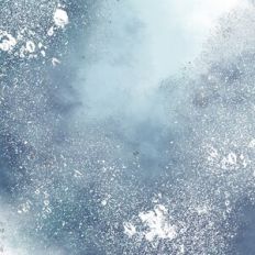 Blue Watercolour Background With Silver Molten Glit