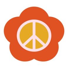 Layered Flower with Peace Sign