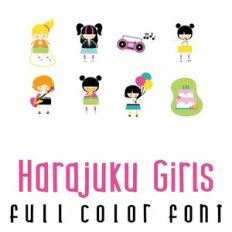 Harajuku Girls Full Color Font