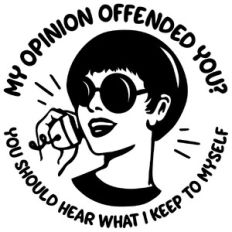My opinion offended you?