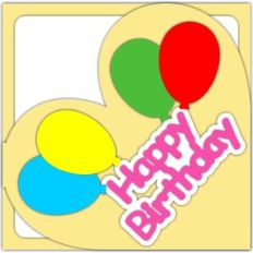 happy birthday balloons heart card