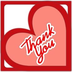 thank you heart card