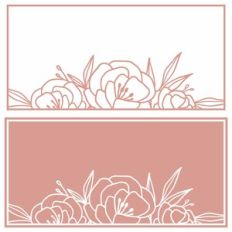 Floral Rectangle Frame