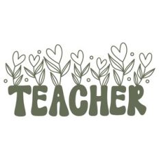 Teacher Heart Flowers