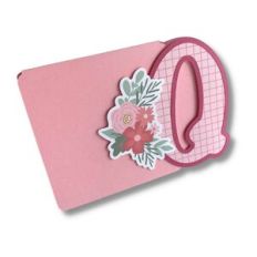 CARD  Q WITH FLOWERS