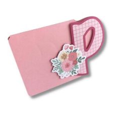 CARD P WITH FLOWERS