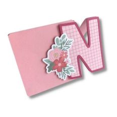 CARD N WITH FLOWERS