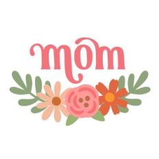 Mom Sign with Flowers