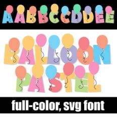 Balloon Pastel Color Font