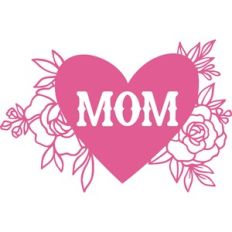 mom floral tattoo heart