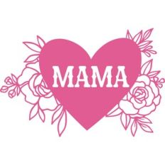 mama floral heart tattoo
