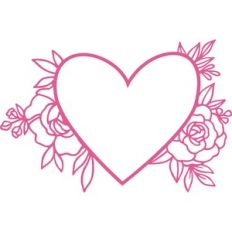 floral heart monogram