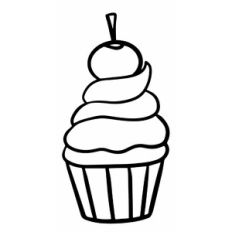 Cupcake with cherry