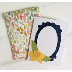 flower frame card and envelope