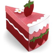 3D Strawberry Cake Slice