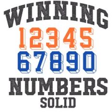 SG Winning Numbers Solid Sports Number Font