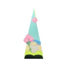 Garden Gnome with Bouquet Pyramid Box
