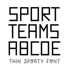 BFC Sports Teams Thin Jersey Sport Font
