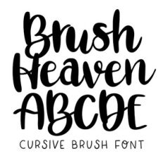 BFC Brush Heaven Thick Brush Cursive Font