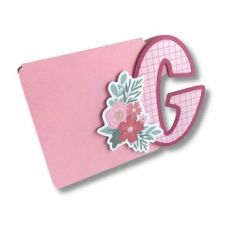 CARD G WITH FLOWERS
