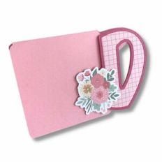 CARD D WITH FLOWERS