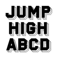 BFC Jump High 3D Layered Sports Jersey Font