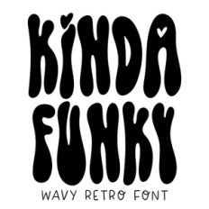 BFC Kinda Funky Wavy Y2K Retro Bubble Font