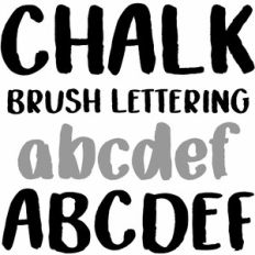 chalk brush lettering font