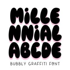 BFC Millennial Solid Bubble Retro y2k Font