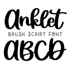 BFC Anklet Thick Brush Script Font