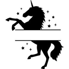 Split Unicorn Name Frame
