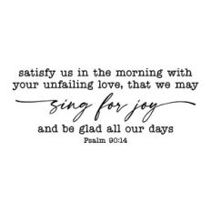 satisfy us in the morning with your unfailing love