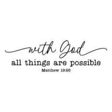 with god all things are possible - scripture cut file