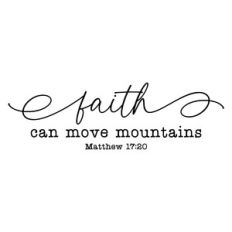 faith can move mountains - scripture cut file