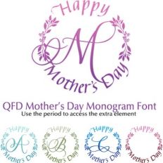 QFD Mother’s Day Monogram Font