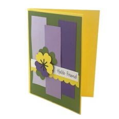 Hello Friend Pansy Card