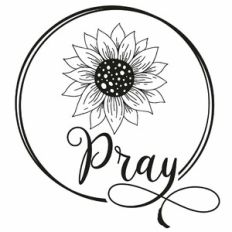 Pray Sunflower Word Circle