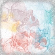 Pastel Alcohol Ink Background With Silver Glitter Effect