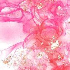 Pink Alcohol Ink Background Pattern With Gold Molten Glitter Effect