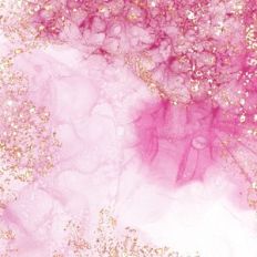 Pink Alcohol Ink and Gold Glitter Flake Background Pattern
