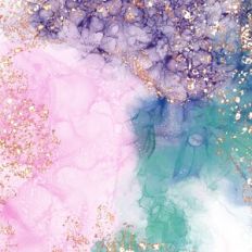 Alcohol Ink and Gold Foil Background Pattern