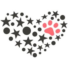 heart of stars and a paw