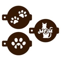 cat mom coffee stencils set