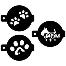 dog mom coffee stencils set