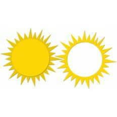 sun sunburst and sun frame