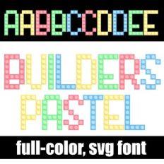 Builders Pastel Color Font