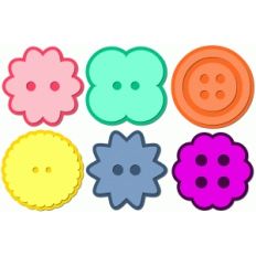 button set with shadows