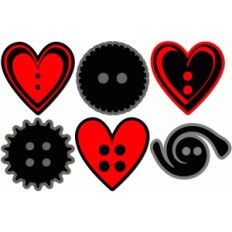 button set with shadow layers